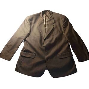 Brandini Le Collezioni Brown Pinstripe 100% Wool Blazer Sport Coat Men's 48R‎